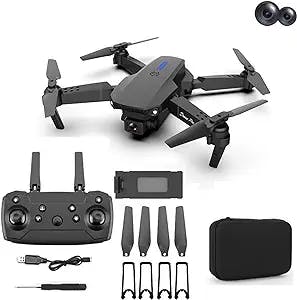 Drone with Camera for Adults Kids, HD Dual 1080P Camera Mini Drone FPV Drone RC Quadcopter Toys Gifts for Boys Girls with Batteries, Altitude Hold, 360° Flip, Headless Mode
