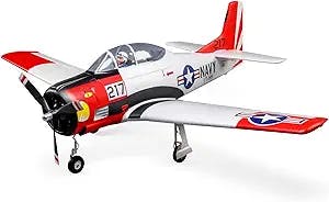 E-flite RC Airplane T-28 Trojan 1.2m BNF Basic Transmitter Battery and Charger Not Included with Smart EFL18350