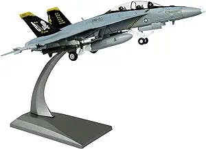 HANGHANG 1/100 Scale F/A-18 Hornet Strike Fighter Plane Metal Fighter Military Model Diecast Plane Model for Collection or Gift