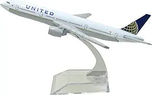 Take Flight with TANG DYNASTY's B777 United Airlines Metal Airplane Model T