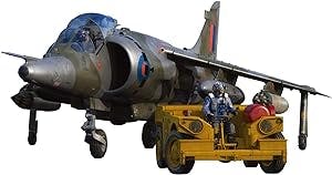 KINETIC MODEL 1/48 Harrier GR.3 Falklands 40th Anniversary w Tow Tractor