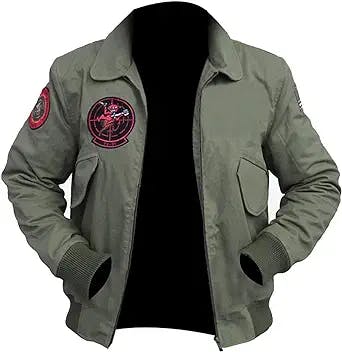 Feel the Need for Speed in Topgun’s Pete Mitchell Green Cotton Bomber Jacke