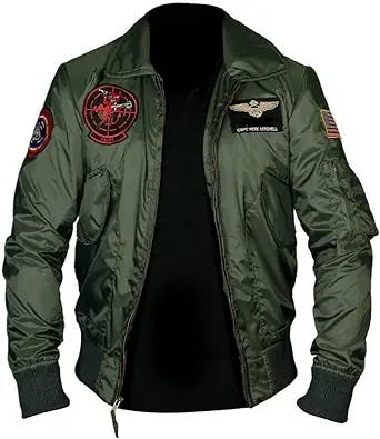 Maverick Leather Jacket, Aviator Jacket Men, Tom Cruise - Bomber Jacket, WWII Bomber Jacket, Pilot Flight Jackets For Men