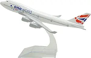 TANG DYNASTY(TM) 1:400 16cm B747-400 British Airways Metal Airplane Model Plane Toy Plane Model