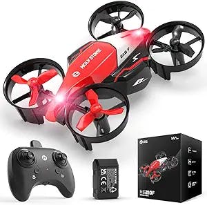 Holy Stone Mini Drone for Kids, HS210F 2 In 1 Small Indoor RC Quadcopter Helicopter Plane with Modular Battery, Land and Fly Mode, Auto Hovering, 3D Flip, Headless Mode, Toy Gift for Boys and Girls