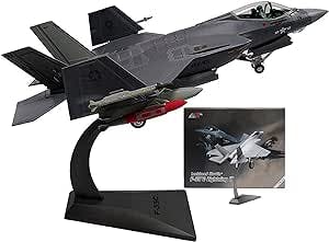 Fighter Jet Model F-35C Shipborne Lightning Attack Fighter Plane Model Diecast Aircraft Army Air Force Metal Bomber Attack Planejoint Strike Airplane Model for Collecting Gift,Patuxent ice
