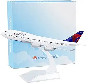 Busyflies Model Airplane 1:400 Diecast Airplanes Model Aircraft Metal Delta 747 Plane Alloy Model for Birthday Gift