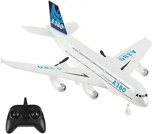 Remote Control Airplane - RC Plane Ready to Fly, 2.4Ghz 2 Channel RC Aircraft Built in 3-Axis Gyroscope, Durable EPP Styrofoam Remote Control Plane for Kids Boys Girls Beginner