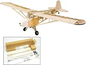 S14 RC Balsa Wood EP & GP 1.8M Piper Cub J3 by DW Hobby Balsa Laser-Cutting Remote Control Aeroplane for Adults; RC Unassembled Flying Model for Fun; (S1401)