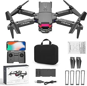 Daul 4K HD FPV Camera Remote Control Foldable Mini Drone - One Key Start Speed Adjustment Trajectory Flight Altitude Hold Headless Mode Quadcopter Toys for Adults Boys Girls