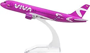 24-Hours Airplane Model Columbia 320 Pink Plane Model Alloy Metal Aircraft Model Birthday Gift Plane Models Chiristmas Gift 1:400