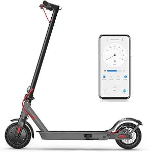 Hiboy S2 Electric Scooter - 8.5" Solid Tires - Up to 17 Miles Long-Range & 19 MPH Portable Folding Commuting Scooter for Adults with Double Braking System and App (Optional Seat)