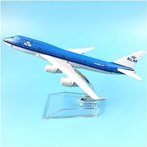 HATHAT Alloy Resin Collectible Airplane Models for: Air KLM Aircraft 747 Aircraft Model Model Aircraft Simulation 16 Alloy Christmas Toy Gift Decoration Collection 2023 2024