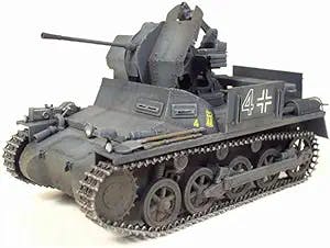 FMOCHANGMDP Tank 3D Puzzles Plastic Model Kits, 1/35 Scale German Flakpanzer IA w/Ammo Trailer Model, Adult Toys and Gift