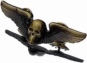 Skull Aviation Pilot Wing Badge Pin Aviator Insignia Antique: For the Badas
