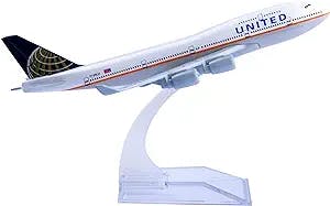 Bswath Model Airplane 1:400 United Airlines 787 Model Plane Metal Plane Die-cast Alloy Airplanes for Gift and Collection