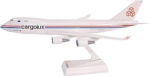 The Cargolux 747-400 Airplane Miniature Model Plastic Snap-Fit 1:250 is the