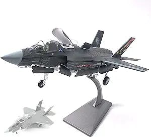 HZDJS 1:72 F-35B Lightning Version Fighter, Aircraft Diecast Metal Model Standing Building, Crafts, Hobbies,US Navy, Military Airplane Model,Diecast Plane,for Collecting and Gift