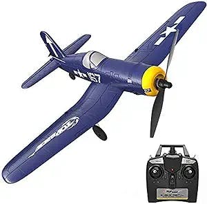 Top Race Old School Remote Control Airplane – F4U Corsair Fighter Plane with Range Over 300 ft. – Battery Powered 4 Channel RC Plane for Acrobatics and Stunt Flying