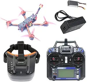 QWinOut F4 X1 175mm FPV Racing Drone 3-4S RTF with LST-009 FPV Goggles GHF411AIO Flight Controller OpenVTX FS I6 Transmitter (With Goggles)