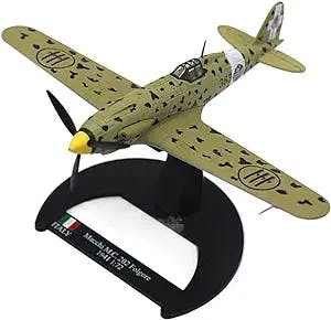 Pre-Built Finished Model Aircraft 1/72 Alloy Aircraft Macchi Mc 202 Italy 1941 Air Force for Fighter Model Military Aircraft Model Replica Airplane Model