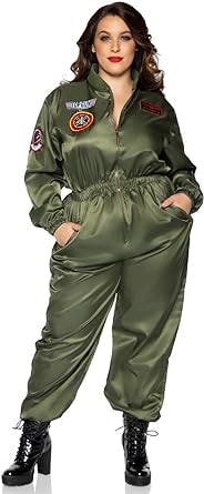 Leg Avenue Women's Official Licensed Top Gun Costume Parachute Flight Suit