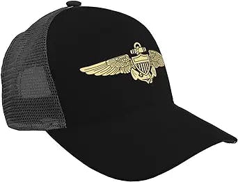 Naval Aviator Pilot Wings Baseball Cap Adjustable Mesh Trucker Hat