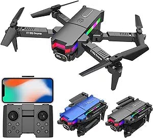 Foldable Aerial Photography Drone - Mini Remote Control Quadcopter with Daul 4K HD FPV Camera - Remote Control Drone Toys with Altitude Hold, Headless Mode and One Key Start, Gifts