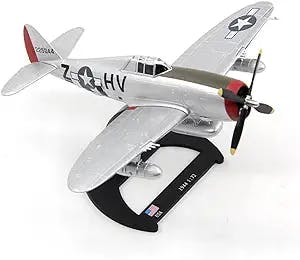 HINDKA Pre-Built Scale Models 1/72 for World War II American P-47d Fighter 1944 Military Plastic Model Aircraft Assembly Kit Mini Airplane