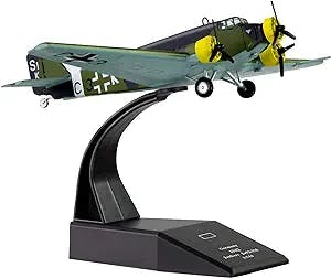 HANGHANG 1:144 Junkers Ju52 Aircraft Metal Fighter Military Model Diecast Plane Model for Collection or Gift