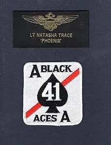 Army Patches USA - Natasha Phoenix Trace TOP Gun Maverick Movie Name Tag VFA-41 Squadron Patch Set