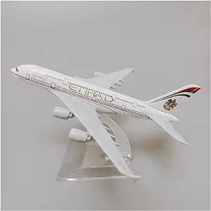 HATHAT Alloy Resin Collectible Airplane Models for Air Etihad A380 Airlines Airplane Model Etihad Airbus 380 Airways Plane 16cm Aircraft Gift Decoration Collection 2023 2024