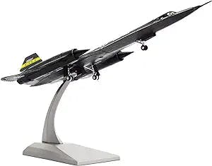 Lose Fun Park 1：144 SR 71 Blackbird Plane Model Diecast Military Fighter Attack Airplane Models Aircraft with Stand