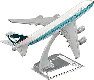 HATHAT Alloy Resin Collectible Airplane Models for: 1/400 Boeing 747 Hong Kong Cathay Pacific 16cm Alloy B747 Airplane Toy Decoration Collection 2023 2024