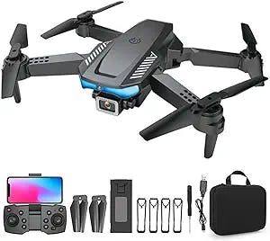 JASKFLY Drones with 4K Dual Cameras for Adults, F185 Pro Foldable Mini RC Drone Quadcopter Toys with One Key Start/Return, Trajectory Flight, Headless Mode, Intelligent Obstacle Avoidance
