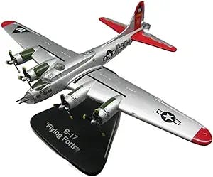 Pre-Built Finished Model Aircraft 1/144 B17 B-17 Us Army Heavy for Bomber Die Cast Metal Military Aircraft Model Static Aircraft Model Replica Airplane Model