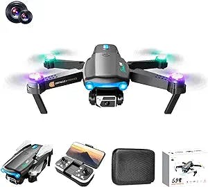 Drone with 4k Camera for Adults Kids, FPV Drone Optical Localization Remote Control Quadcopter Toys Gifts for Boys Girls with Altitude Hold Headless Mode One Key Start Speed, Handbag #Daily