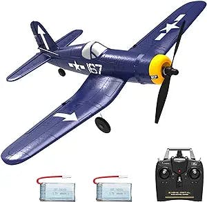 VOLANTEXRC RC Plane F4U Corsair 4-CH Remote Control Plane, WWII RC Airplane Easy to Control with Xpilot Stabilizer & One-Key Aerobatic Perfect for Beginners, Adults (761-8 RTF)