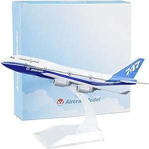 Busyflies Model Airplane 1:400 Diecast Airplanes Model Aircraft Metal Boeing 747 Plane Alloy Model for Birthday Gift