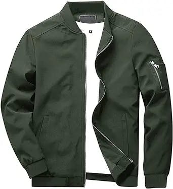 CRYSULLY Men's Bomber Jacket: A Stylish Must-Have for Aviation Enthusiasts.