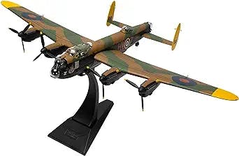 Corgi Diecast Avro Lancaster B MK III Grogs The Shot 1:72 WWII Military Aircraft Display Model AA32627, Green & Brown