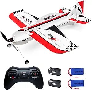 Radiolink A560 Ready to Fly (RTF) RC Gyro 4 Channels FC Airplane with 6 Flight Modes, Brushless Motor & PP Foam, CM210 2S LiPo Fast Charger, Easy to Fly for Beginner and Experienced