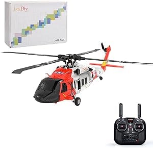 Ottima 2.4G 6CH Remote Control Helicopter, F09-S 1/47 Mini Direct Drive Brushless RC Helicopter Model for Kids and Beginners, RTF Version