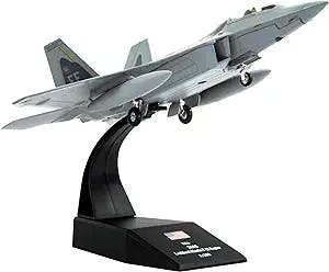 Lose Fun Park 1:100 F-22 Raptor Fighter Attack Diecast Airplanes Military Display Model Aircraft for Collection