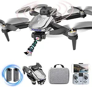 Brushless Motor Drone,Drone with 4K Camera for Adults Beginner, Foldable FPV RC Quadcopter with Brushless Motor, Upgrade WiFi Transmission, Optical Flow,Camera with High Power Motor Fan Blade Drone for Adults,Infrared Obstacle Avoidance Gesture Control,36min Ultra-long Battery Life