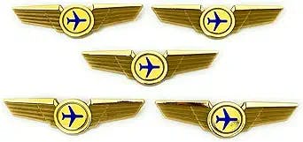 Up, up, and away with Kids Airplane Pilot Wings Plastic Pins Pinbacks Badge