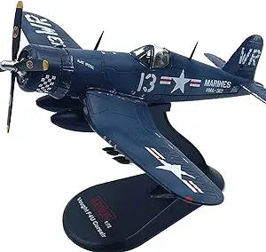 Pre-Built Finished Model Aircraft 1/72 Scale US Navy F4u Pirate Shipboard Land-Based for Fighter Alloy Military Aircraft Model Replica Airplane Model