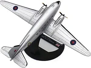 Pre-Built Finished Model Aircraft 1/144 WWII British Aircraft Douglas C-47 Dakota 1942 for Fighter Alloy Toy Army Model Collectible Gift Replica Airplane Model
