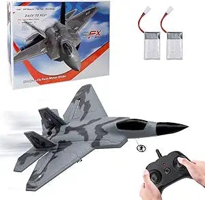 Rc Jet Foam 2 Channel 2.4GHz Remote Control Fighter Airplane Ready to Fly Plane, with Led Light, RC Aircraft for Beginners, Adults & Kids, for Boys 8-12, high Speed rc Airplane, Hobby rc Jet Planes