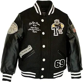 Top Gun® Kids “Bulldog” Wool-Vegan Leather Jacket